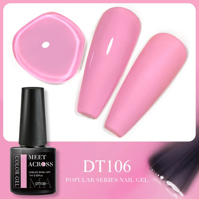 MEET ACROSS 5ml Gel Smalto per unghie Nail Art Top Gel tutti i colori