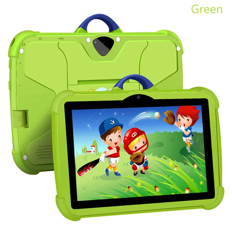 Tablet PC per bambini da 7 pollici con Android 13 Quad Core 4GB RAM 64GB ROM Apprendimento educativo Preferito dai bambini Design semplice economico