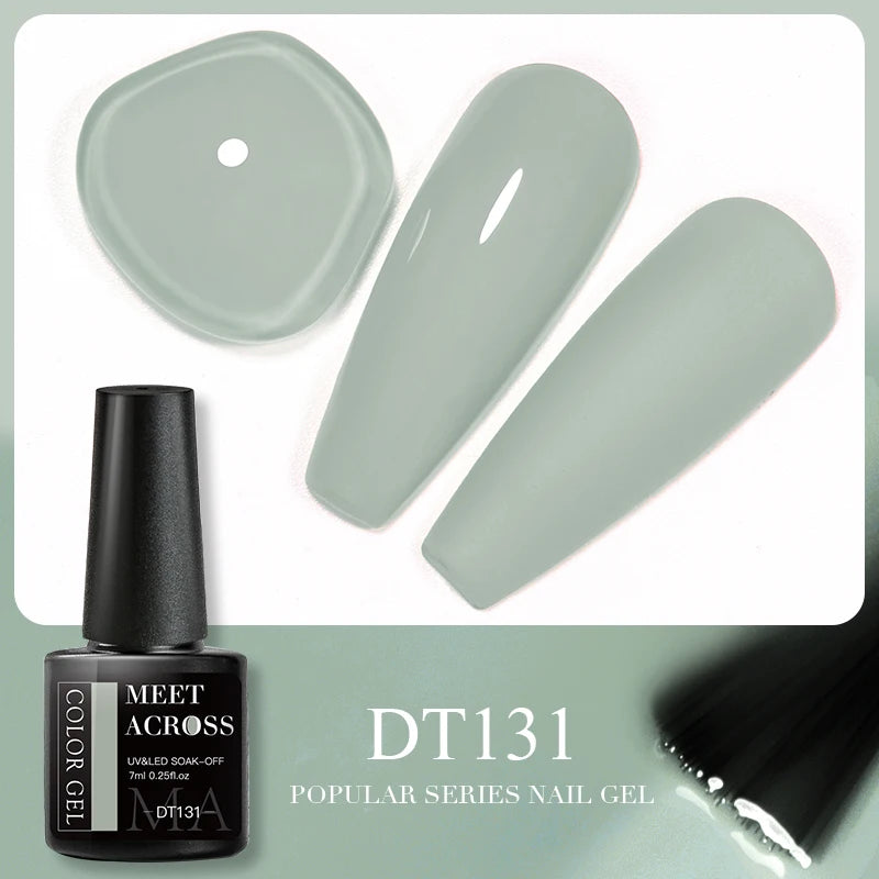 MEET ACROSS 5ml Gel Smalto per unghie Nail Art Top Gel tutti i colori
