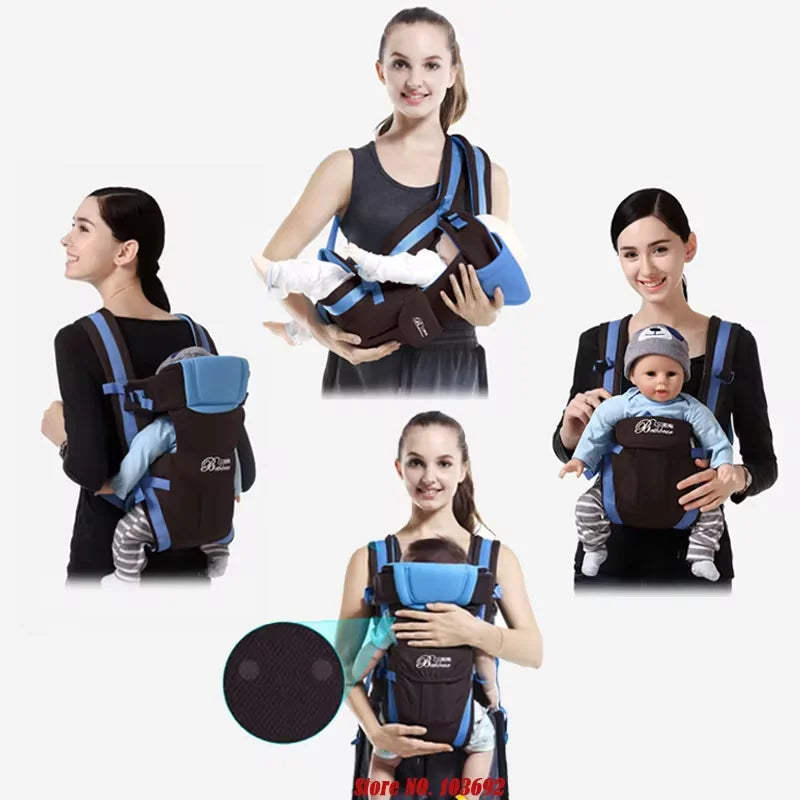 Marsupio per bambini, marsupio ergonomico 4 in 1 regolabile