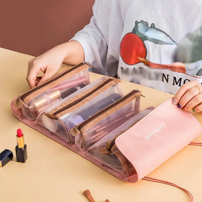 Borsa cosmetica pieghevole portatile 4 in 1