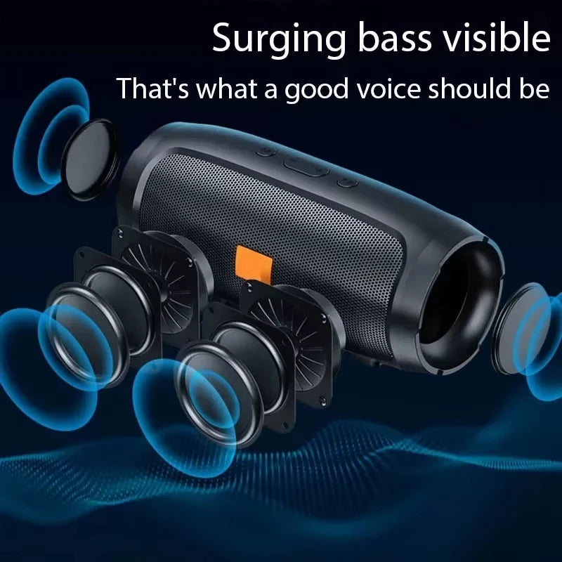 Lenovo TF USB Bluetooth Altoparlante portatile Doppio altoparlante Stereo all’aperto Riproduzione FM Trasmissione vocale Subwoofer Altoparlanti wireless