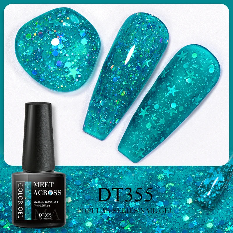 MEET ACROSS 5ml Gel Smalto per unghie Nail Art Top Gel tutti i colori