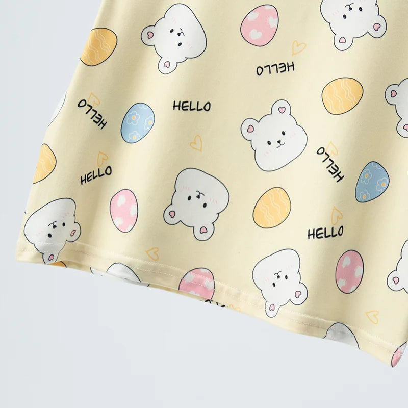 2 pezzi estivi per bambini comodi e carini pantaloncini  Set casual per la casa e l’esterno