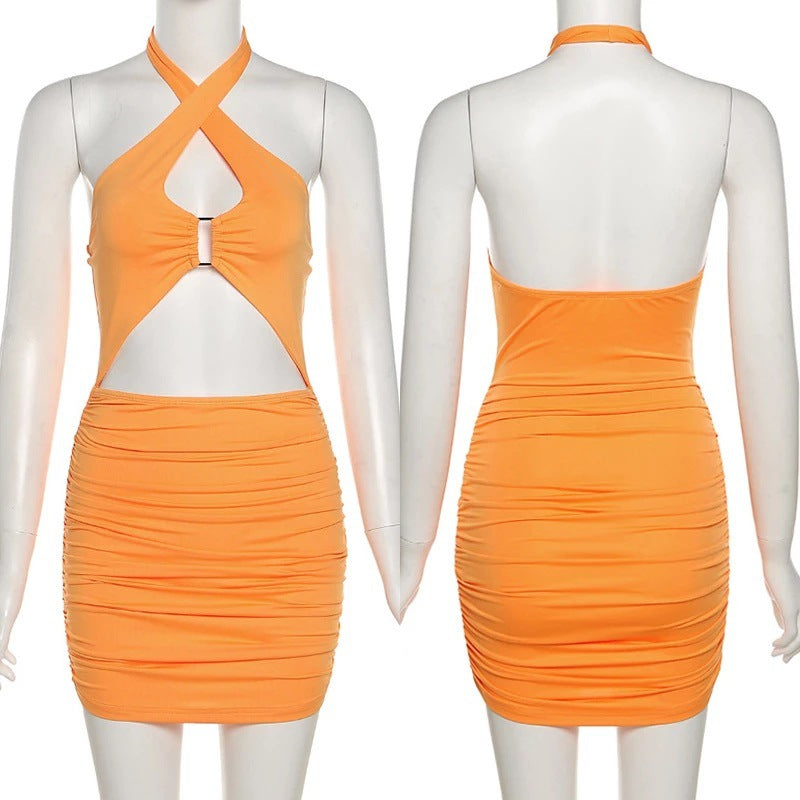 Abito aderente donna senza schienale senza maniche Skinny Mini abito Club Party