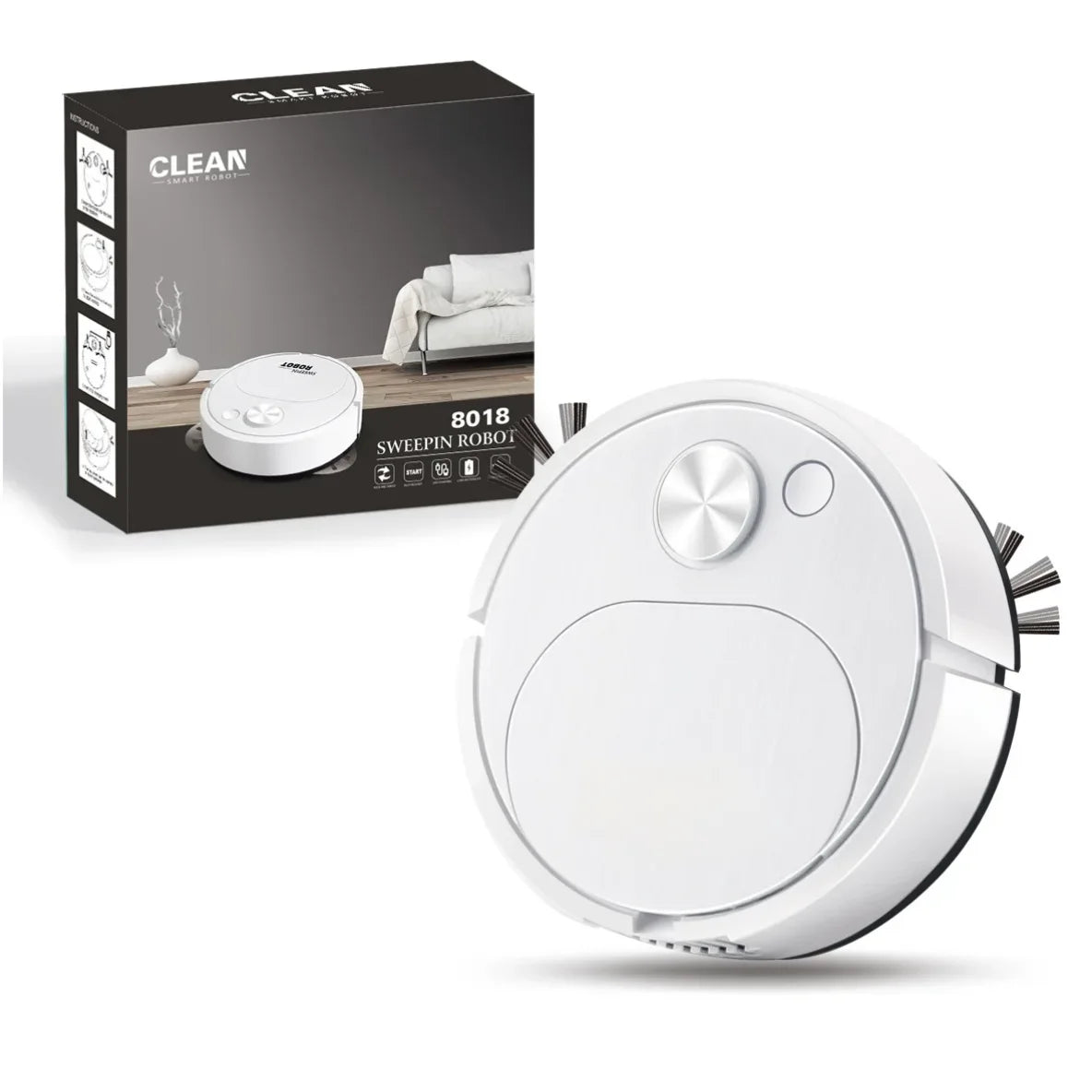 Robot Aspirapolvere Mop 3 In 1 Smart Wireless 1500Pa