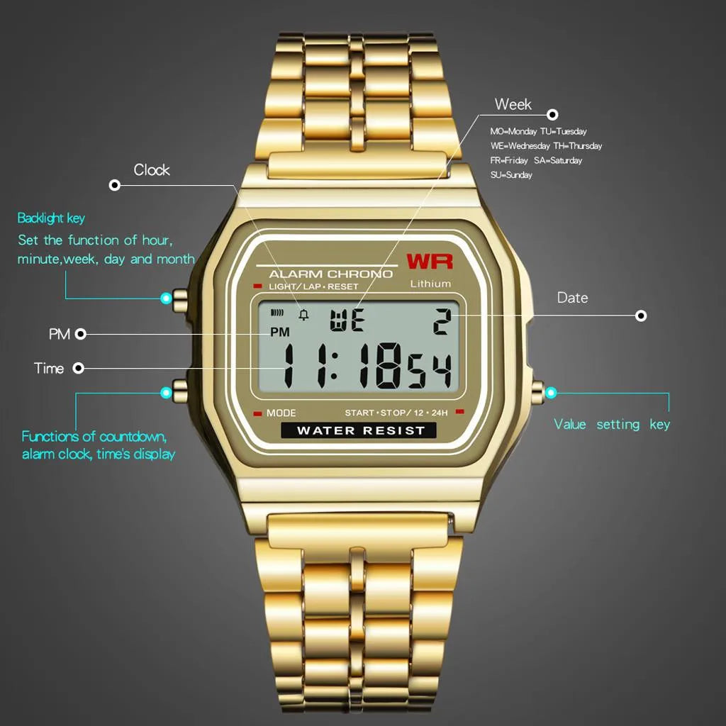 Orologio digitale per uomo Impermeabile Modello casio