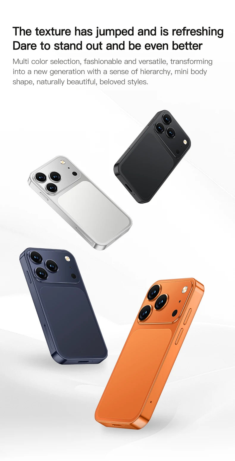 Mini smartphone con schermo da 3,0 pollici, 2 GB di RAM e 16 GB di spazio di archiviazione. Supporta più applicazioni, riconoscimento facciale Top