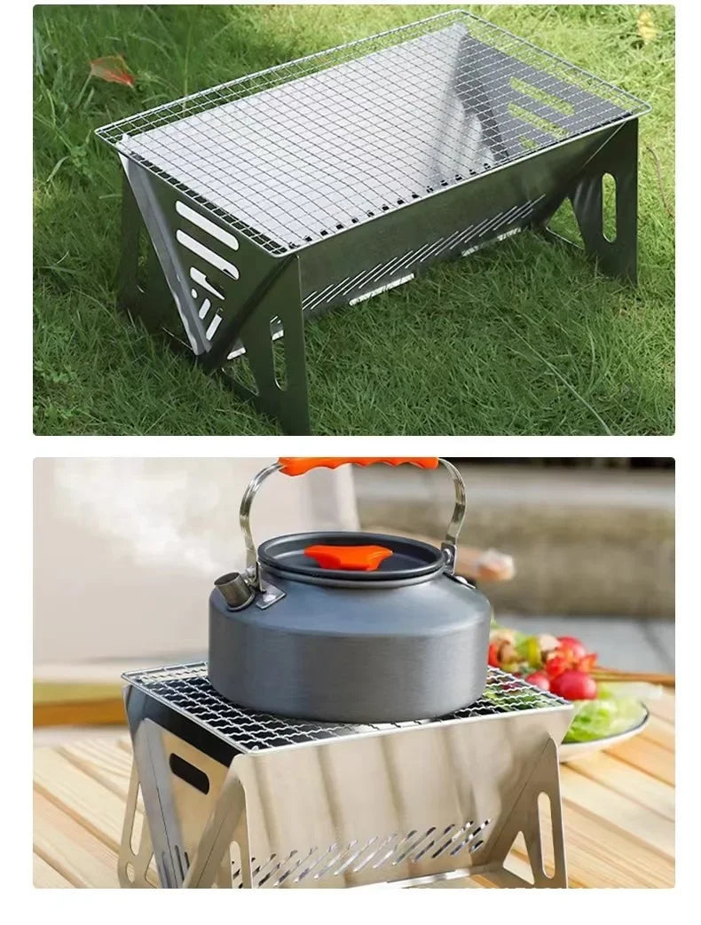 Barbecue pieghevole portatile Multifunzione in acciaio inossidabile