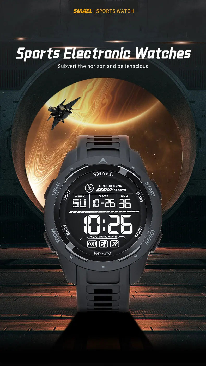 SMAEL Orologi da polso sportivi a LED Orologio impermeabile da uomo