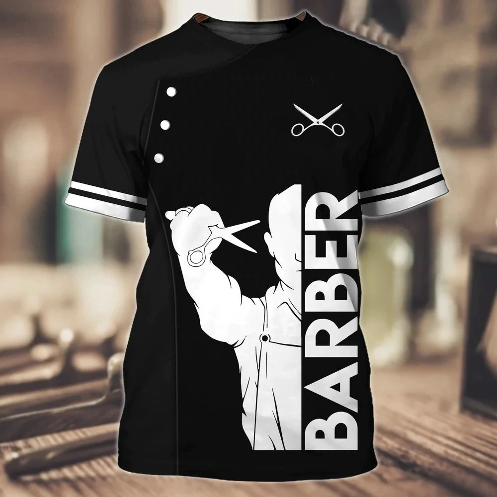 T-shirt Parrucchiere Streetwear Abbigliamento uniforme Barber Shop