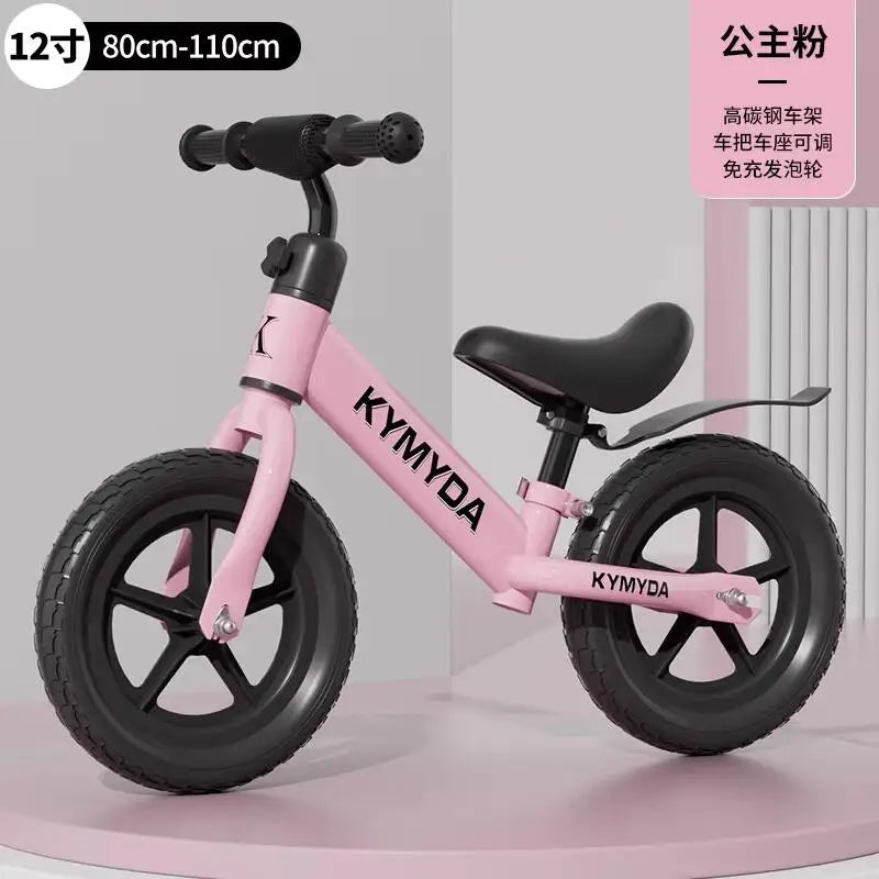 Bicicletta per bambini da 12 pollici Due in uno Senza pedali Sedile regolabile Telaio in acciaio per bambini da 1 a 6 anni Guida all’aperto