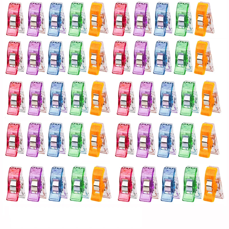50PCS Clip da cucito Clip colorate Artigianato in plastica multiuso uncinetto