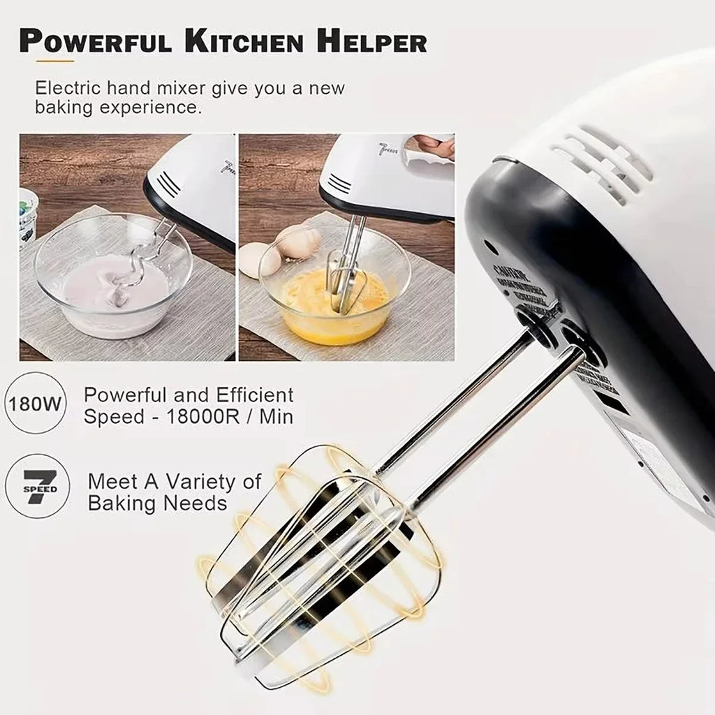 Frullatore elettrico portatile per uova Mini mixer automatico a 7 velocità con spina UE/USA Utensile da cucina domestico