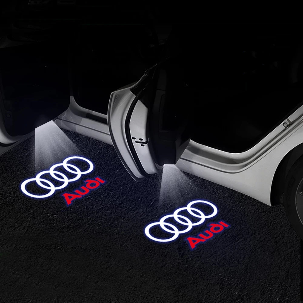 Per Audi Sline S3 S4 S5 S6 S7 RS Q7 Q5 Q3 A4 B8 8P A3 A6 C7 A5 A6L Quattro Auto Logo Porta LED Lampada di benvenuto Laser Proiettore Luce