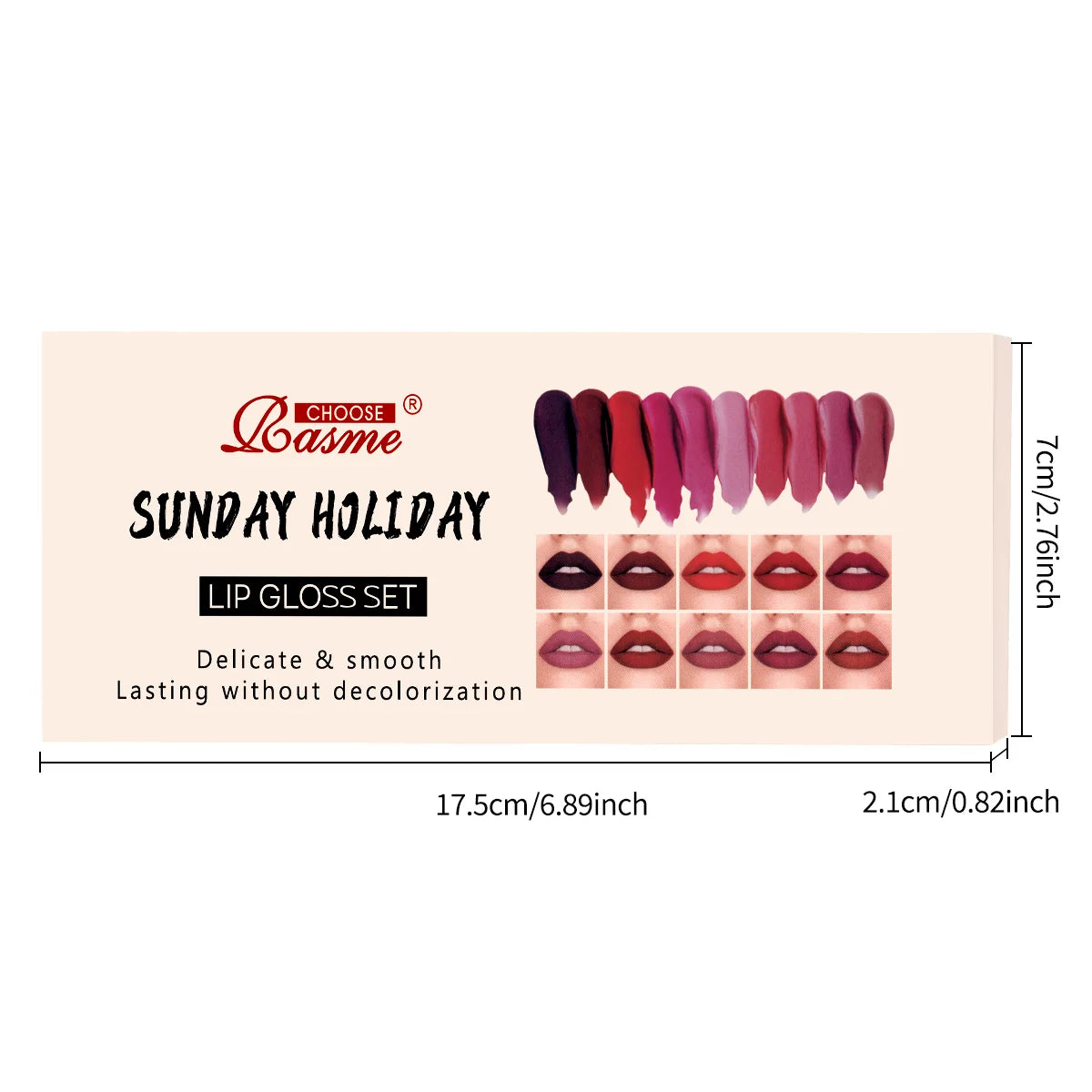 10 pezzi/set rossetto idratante a lunga durata