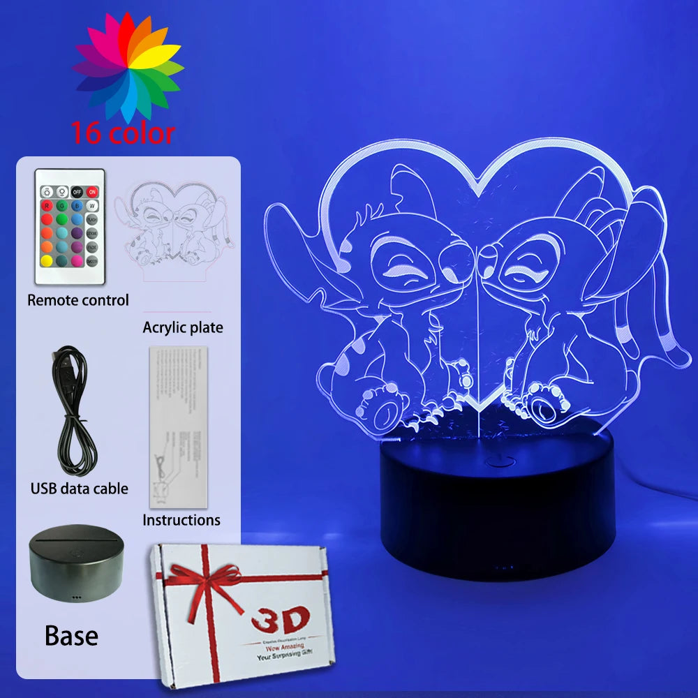 Lampada STITCH  LED Luce notturna Telecomando Smart Touch