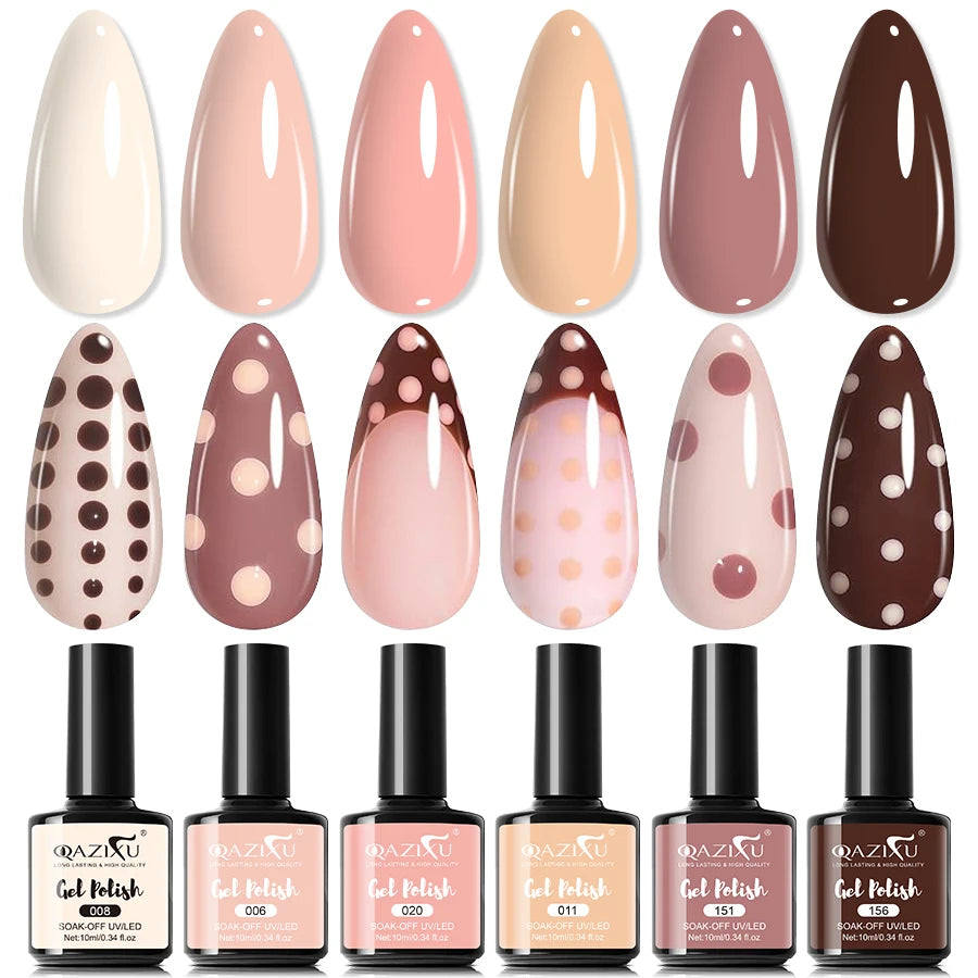 QAZIXU Gel per unghie per Nail Art SET 6 Pz
