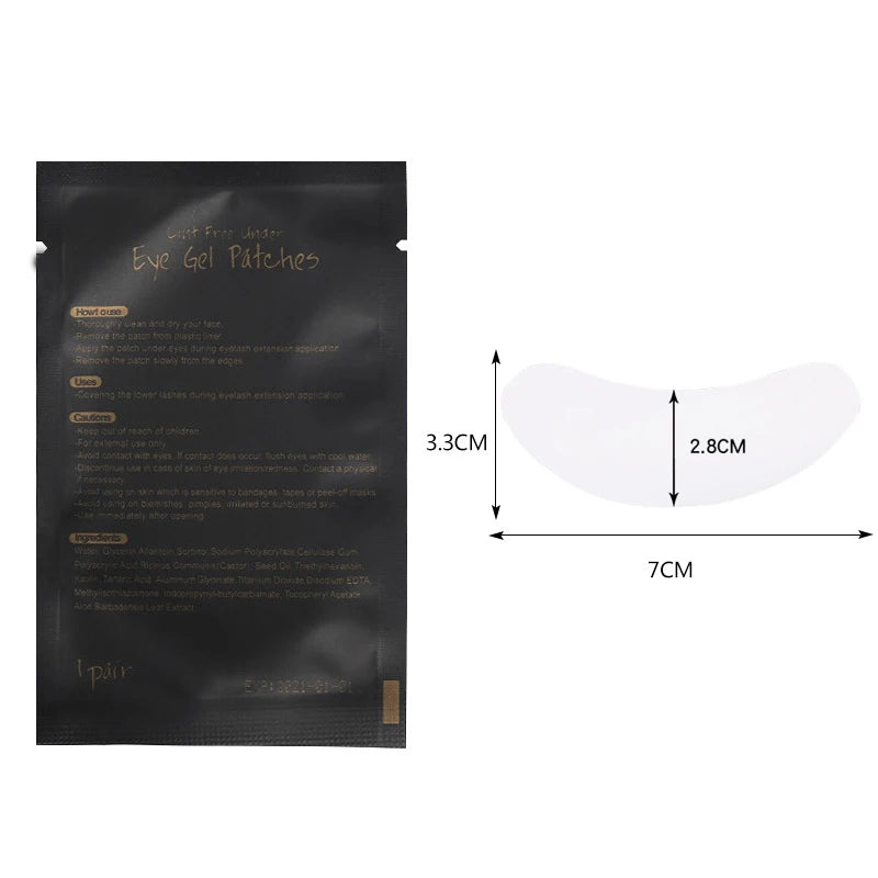 50 paia di estensione delle ciglia in Hydrogel Eye Pad Gel Adesivo