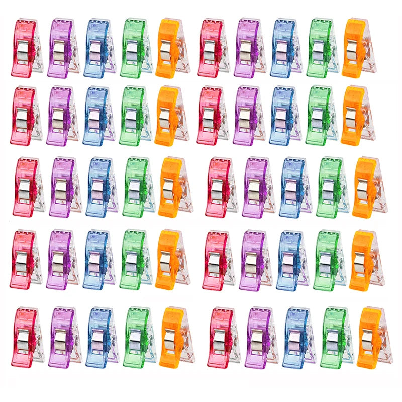 50PCS Clip da cucito Clip colorate Artigianato in plastica multiuso uncinetto