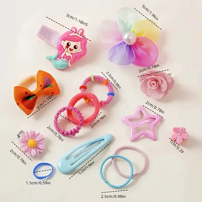 Set da 718 pezzi accessori per capelli per bambine