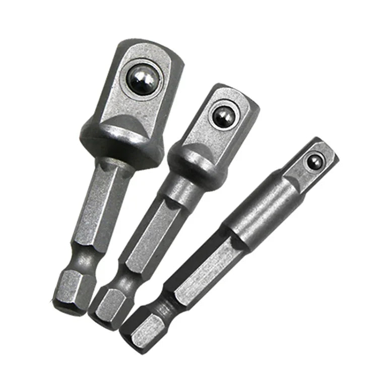 Set di adattatori cromati Stelo esagonale 1/4” 3/8” 1/2” Punte di estensione Set di barre Utensili elettrici TF003
