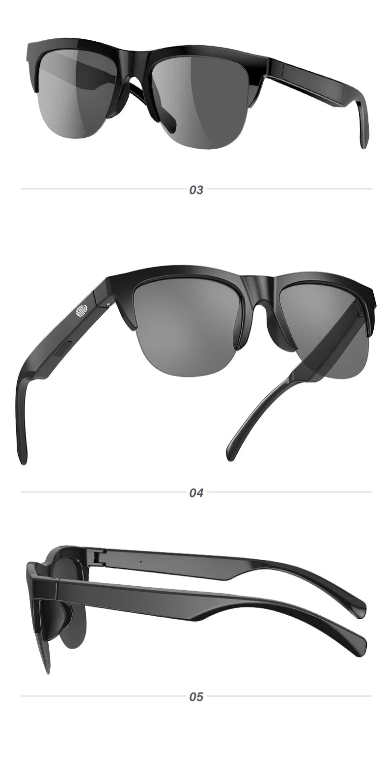 Nuovi occhiali da sole Smart Bluetooth V5.3 Occhiali da vista Cuffie sportive all’aperto HIFI Tecnologia  Anti-touch UV per uomini e donne
