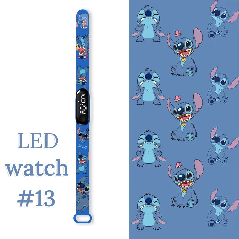 Stitch Orologi per bambini Bracciale sportivo impermeabile LED Touch digitale