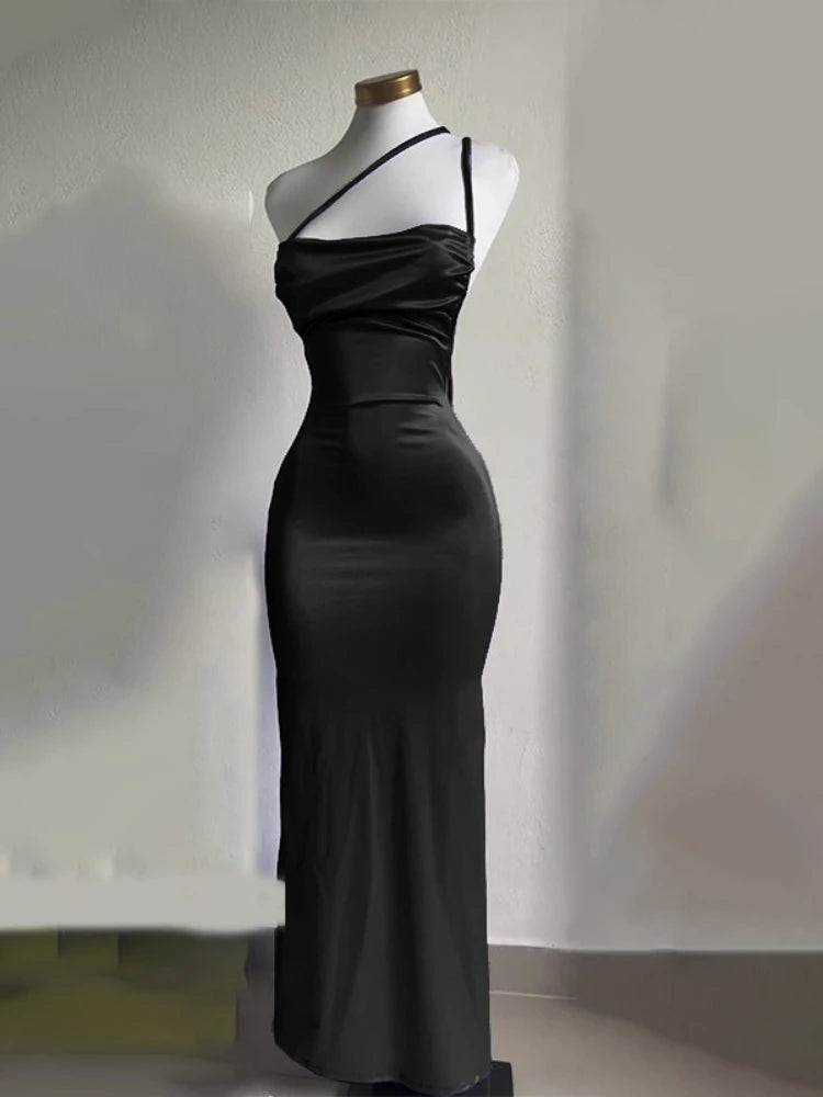 Abito da sera da donna Moda estiva elegante Halter senza maniche