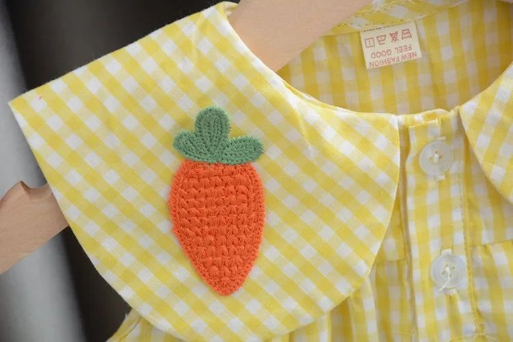 2 pezzi abito per bambina in cotone