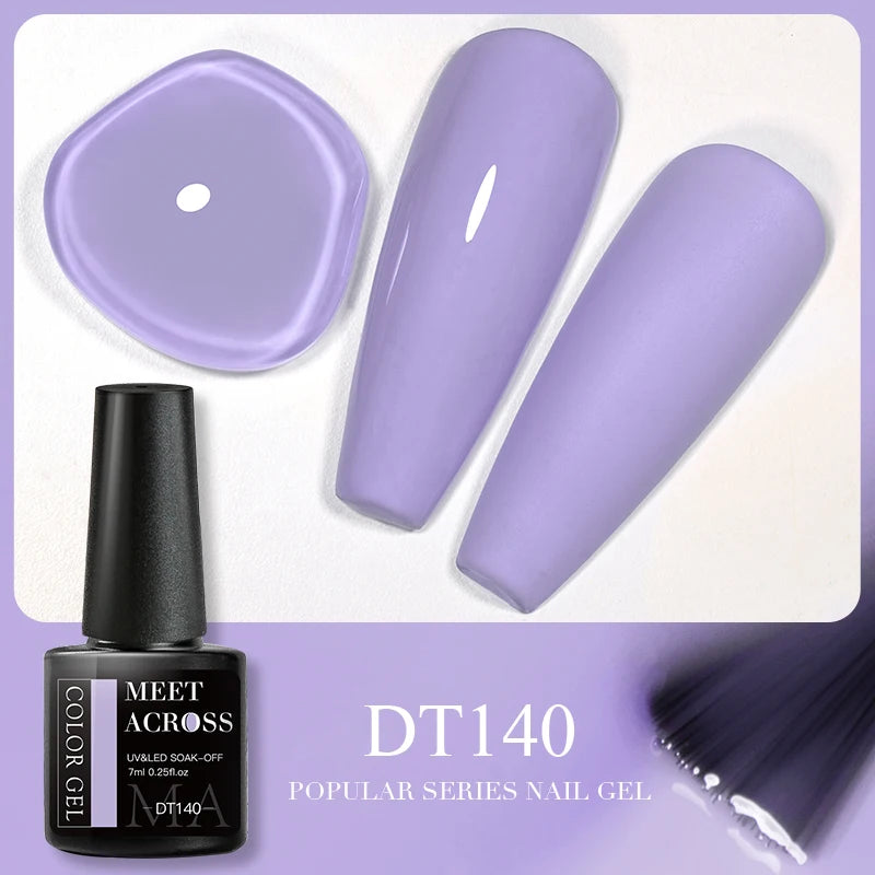 MEET ACROSS 5ml Gel Smalto per unghie Nail Art Top Gel tutti i colori