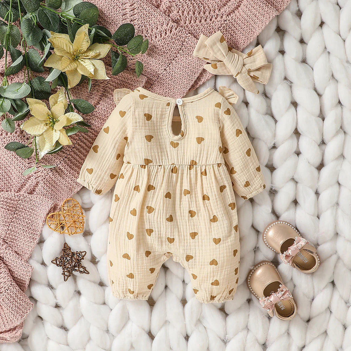 Baby Girls Summer Long Sleeve Completo neonati 0-1Y
