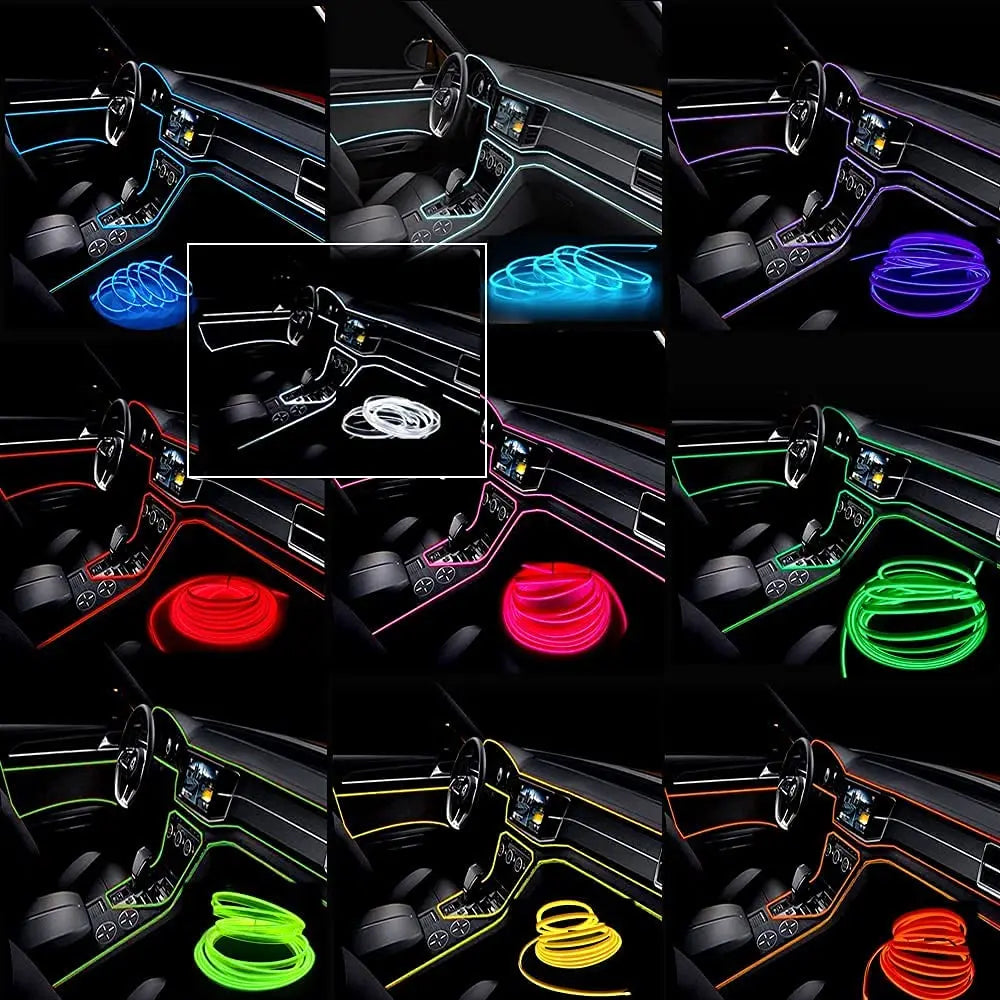 5M Auto Interni Led Strip Light Neon  Fai Da Te