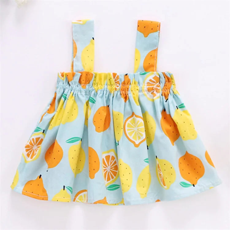 Mini abito sottile e pantaloncini in 2 pezzi per neonati 6-24M