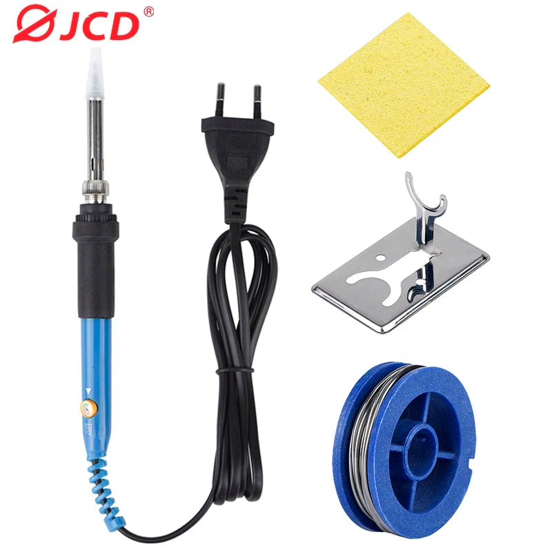 🇺🇸JCD 220V 60W Saldatore elettrico a temperatura regolabile di qualità Kit completo
