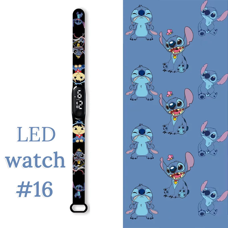 Stitch Orologi per bambini Bracciale sportivo impermeabile LED Touch digitale