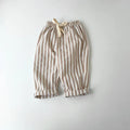 Pantaloni a righe in cotone di lino  per bambini