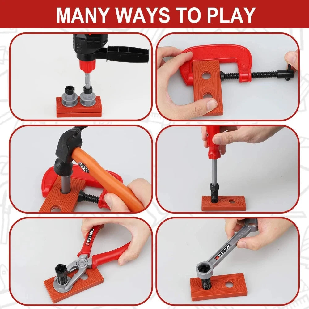 Set di attrezzi per bambini con trapano 55-68 Pz
