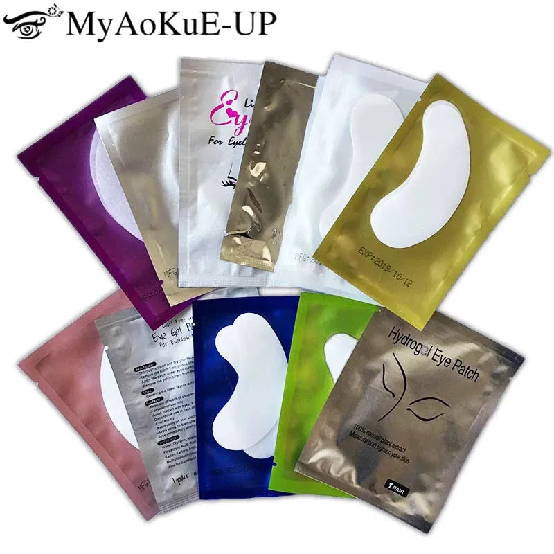 50 paia di estensione delle ciglia in Hydrogel Eye Pad Gel Adesivo