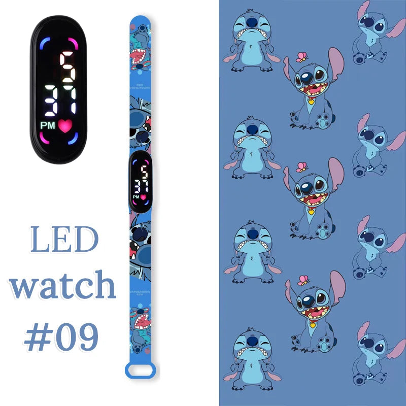 Stitch Orologi per bambini Bracciale sportivo impermeabile LED Touch digitale