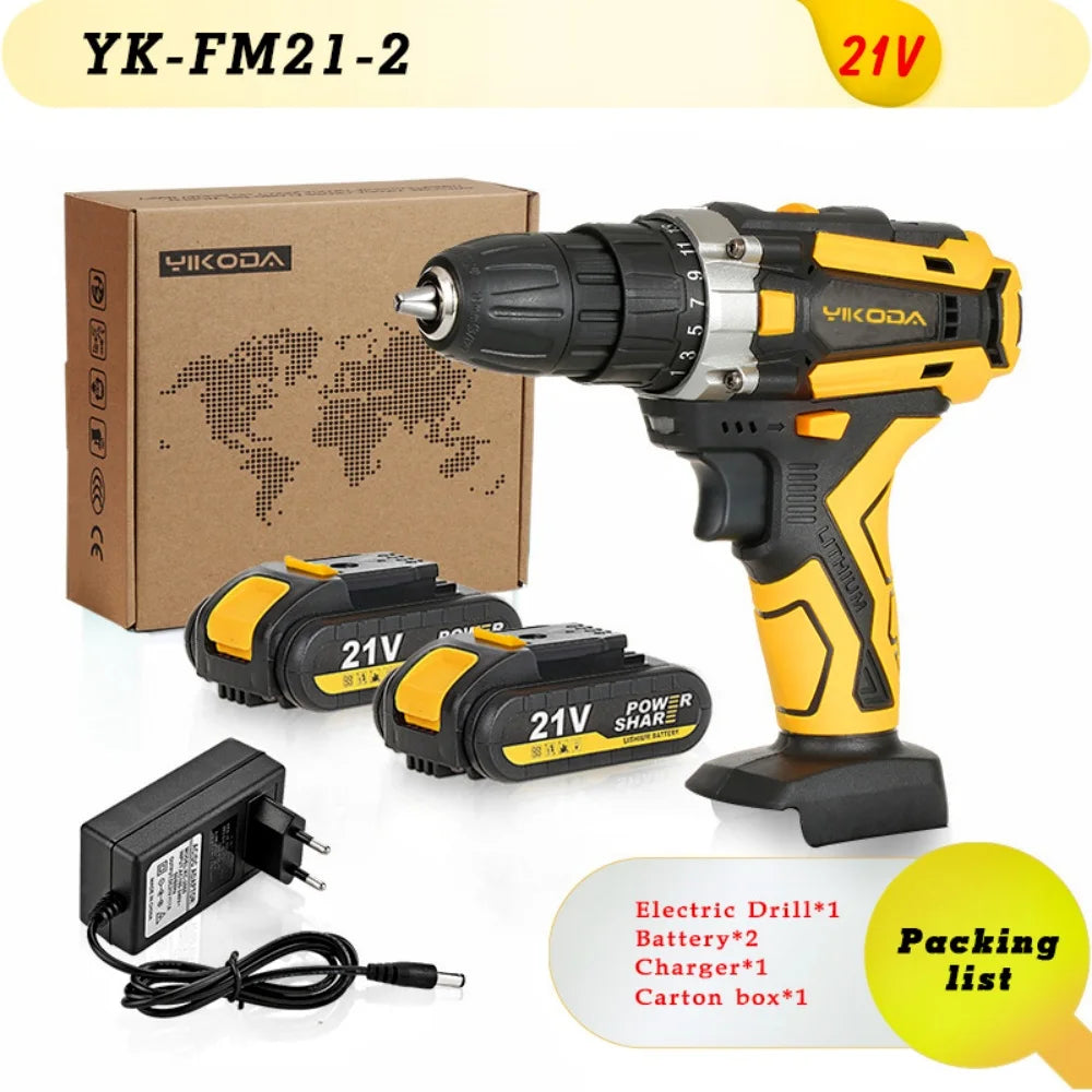 YIKODA 12V-21V Trapano a batteria al litio ricaricabile Produzione Polonia e produzione Cinese