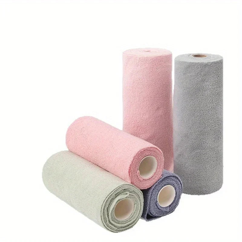 20 m Rotolo strofinaccio in microfibra riutilizzabile a doppia faccia panno per la pulizia della cucina per piatti utensili accessori da cucina