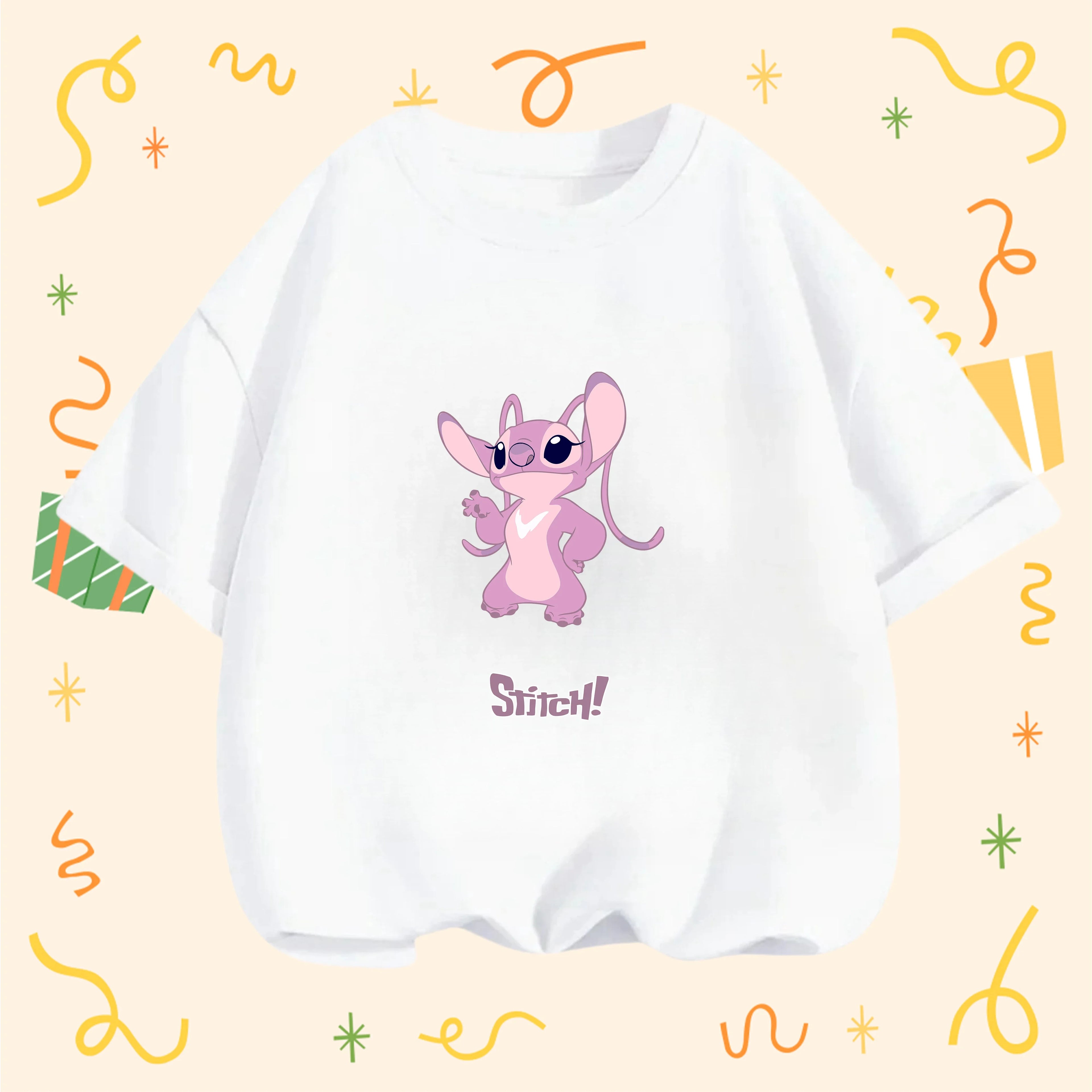 Stitch T-Shirt Cartoon Print Estate Casual Bambini