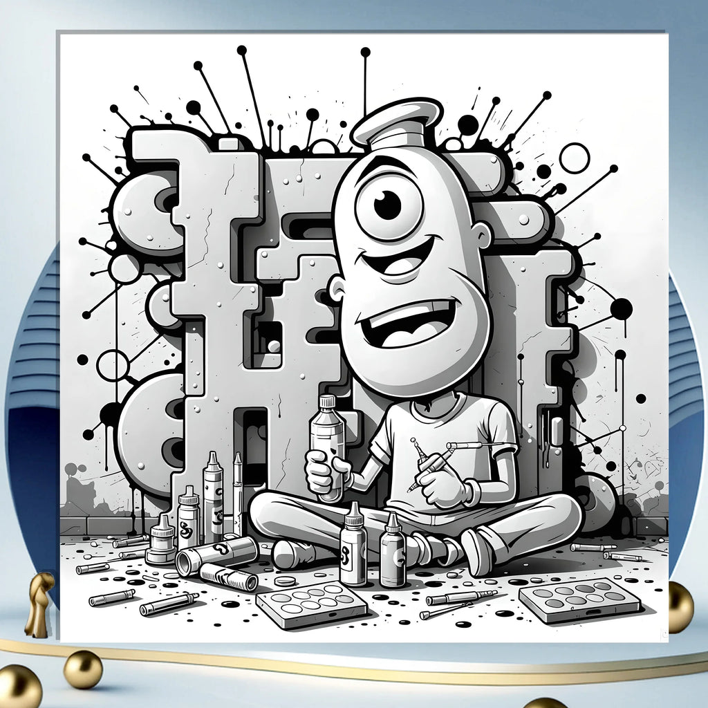 Libro da colorare di graffiti per adulti Design originale