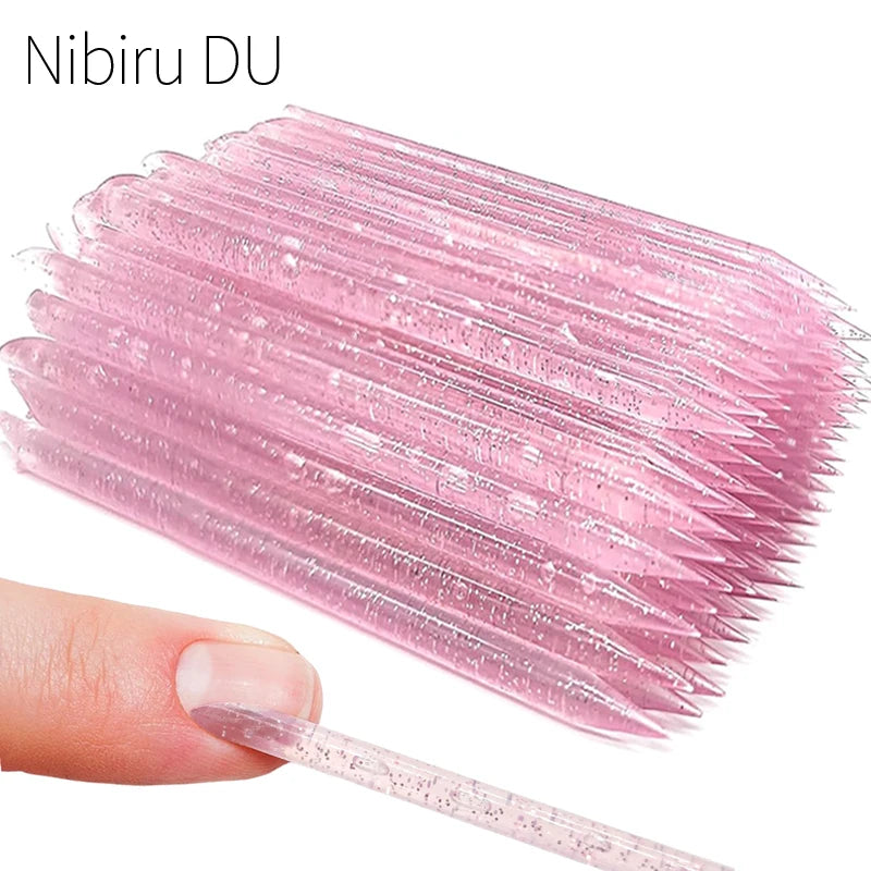 100 pezzi Nail Art Cuticle Pusher Riutilizzabile a doppia estremità Strumento professionale per la rimozione delle cuticole