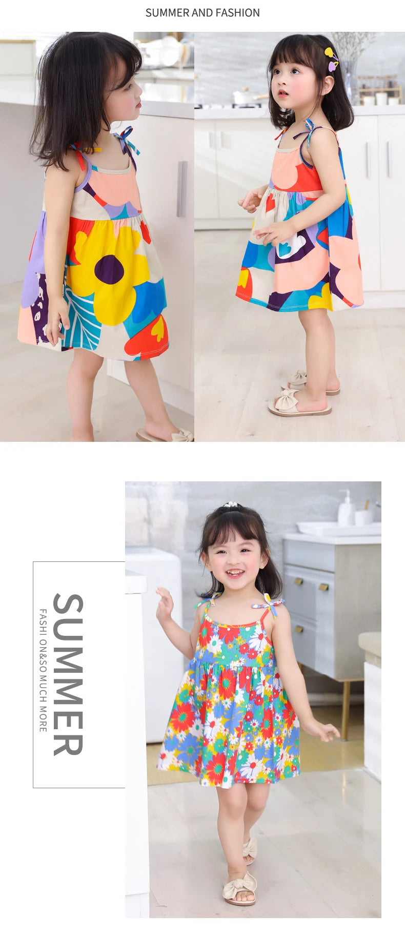 Vestito per bambini senza maniche con bretelle Top 3-6 anni