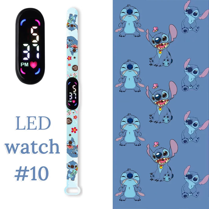 Stitch Orologi per bambini Bracciale sportivo impermeabile LED Touch digitale