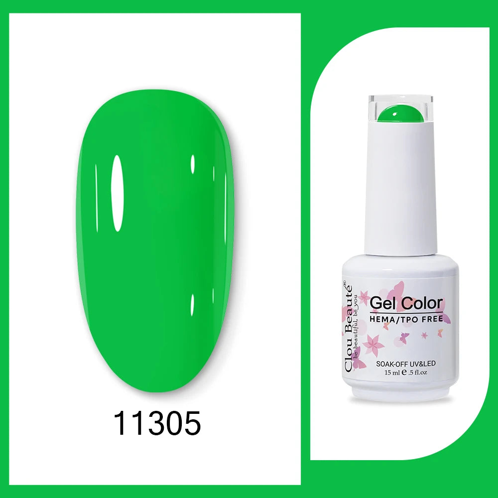 CLOU BEAUTÈ  15/10ml Semipermanente Gel Smalto Unghie 400 colori disponibili
