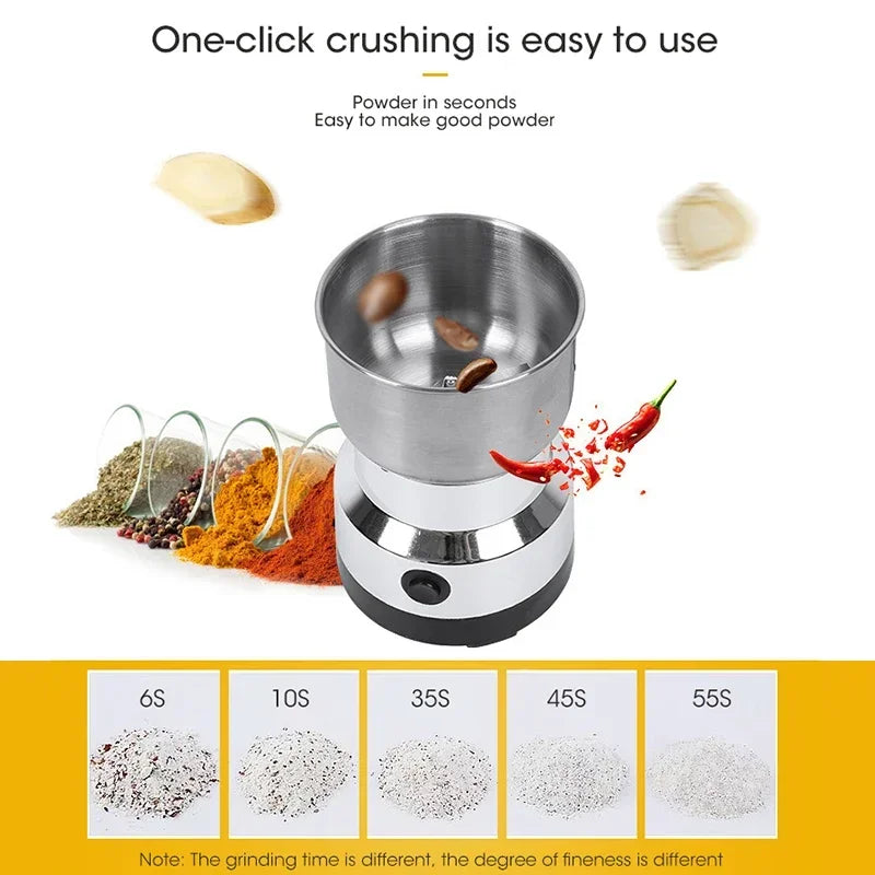 Mini smerigliatrice elettrica 300ml polverizzatrice ultrafine per alimenti per bambini Pepe spezie caffè mulino per cereali con 2/4 lame per uso domestico