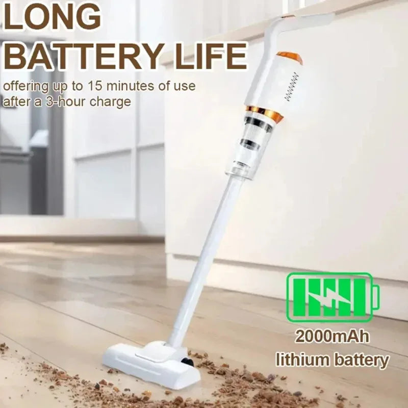 Aspirapolvere senza fili 8500Pa Aspirapolvere ad alta potenza da 120 W Potente dispositivo di pulizia ad aspirazione per casa